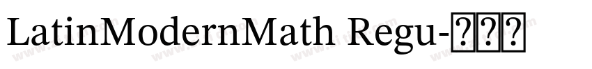 LatinModernMath Regu字体转换